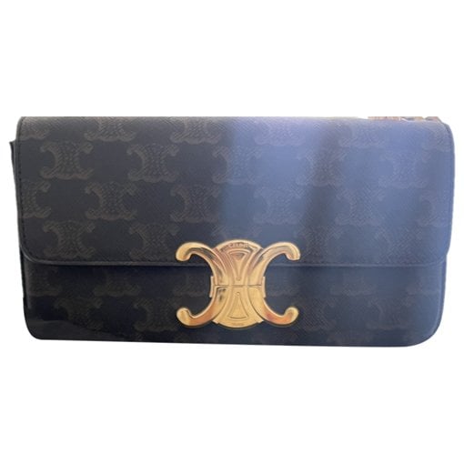Triomphe chain leather crossbody bag
