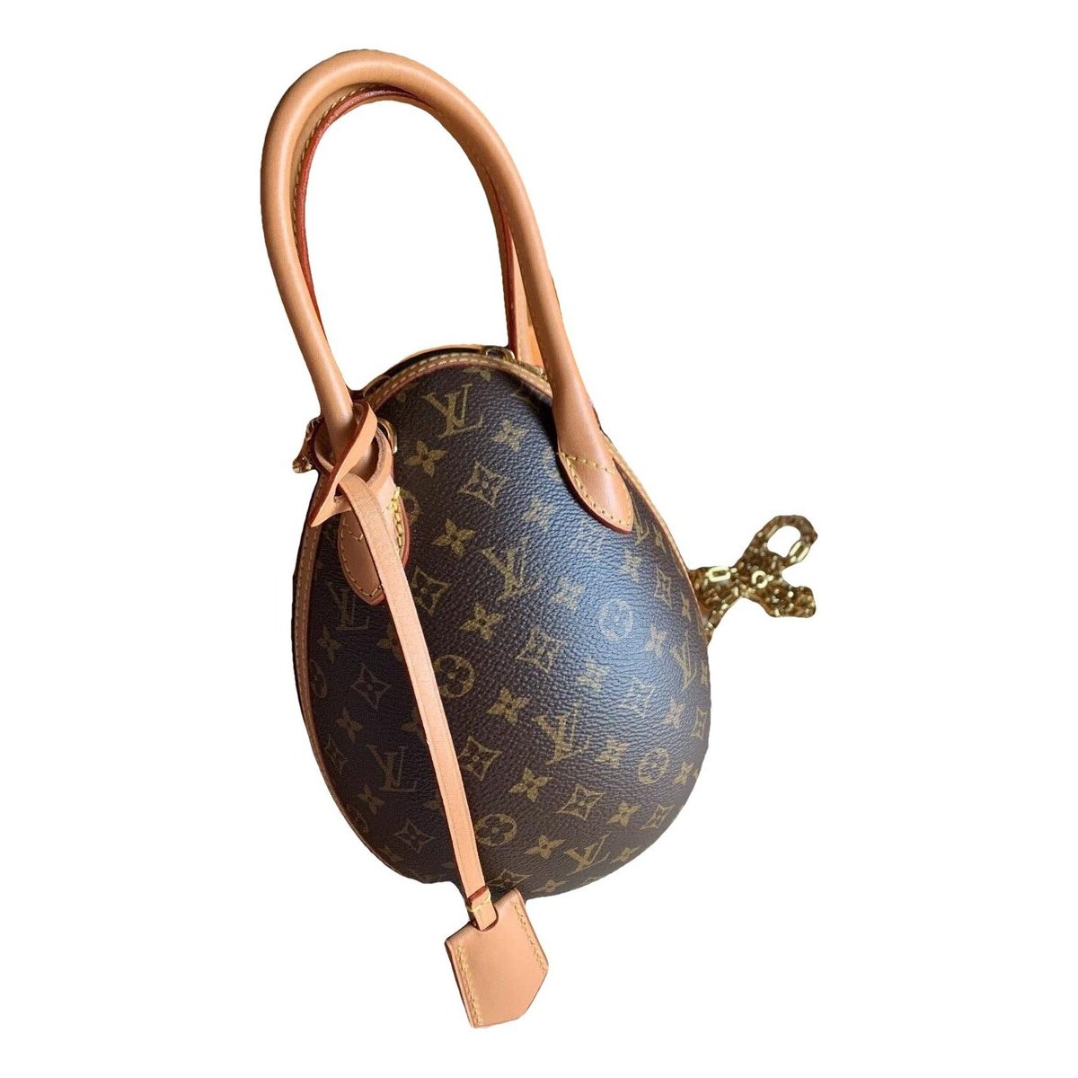 Egg bag leather handbag