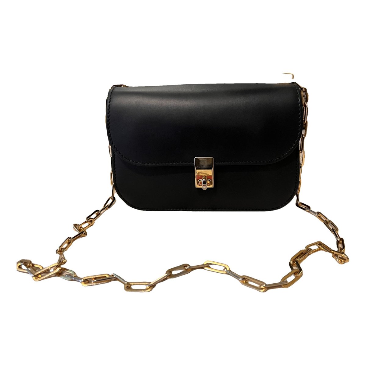 All over chain leather handbag