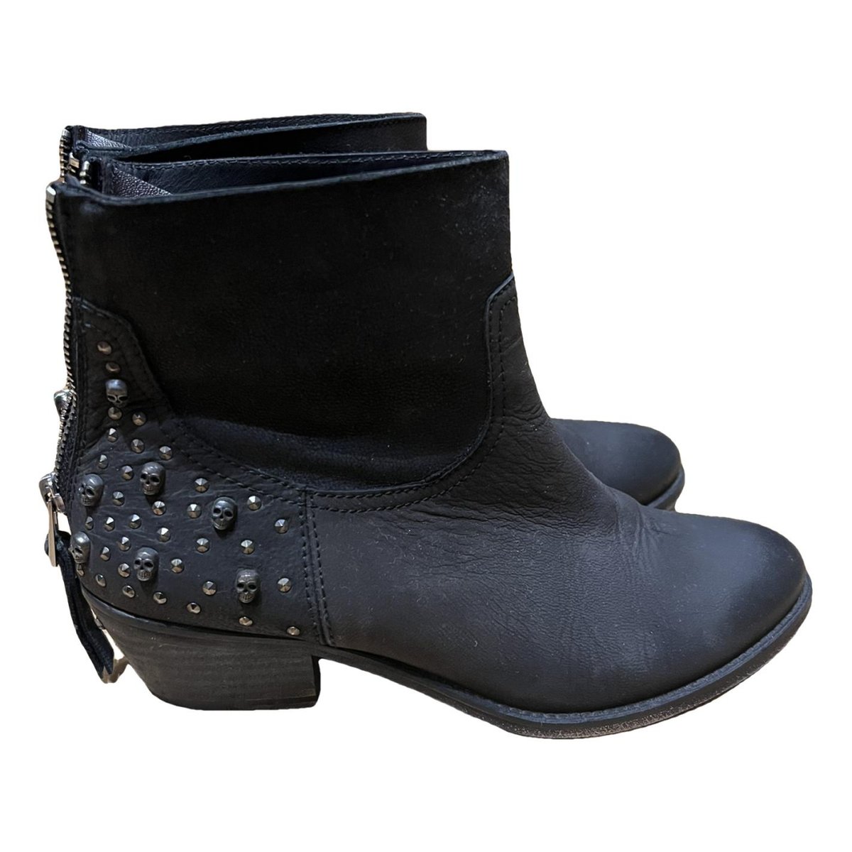 Teddy leather biker boots