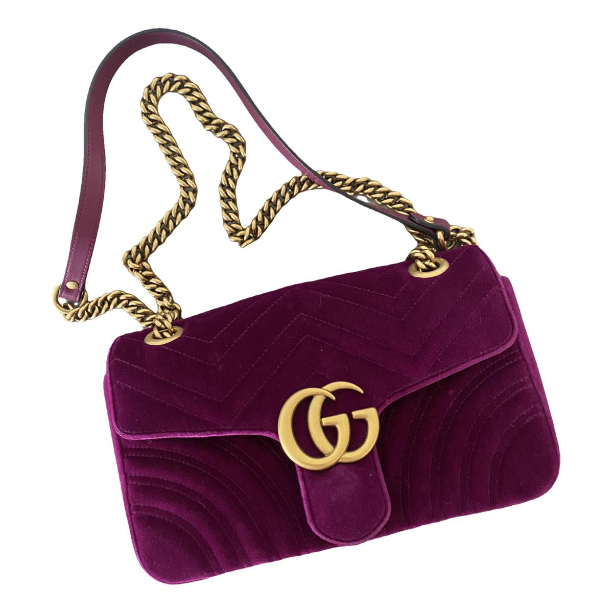 GG Marmont Flap velvet crossbody bag