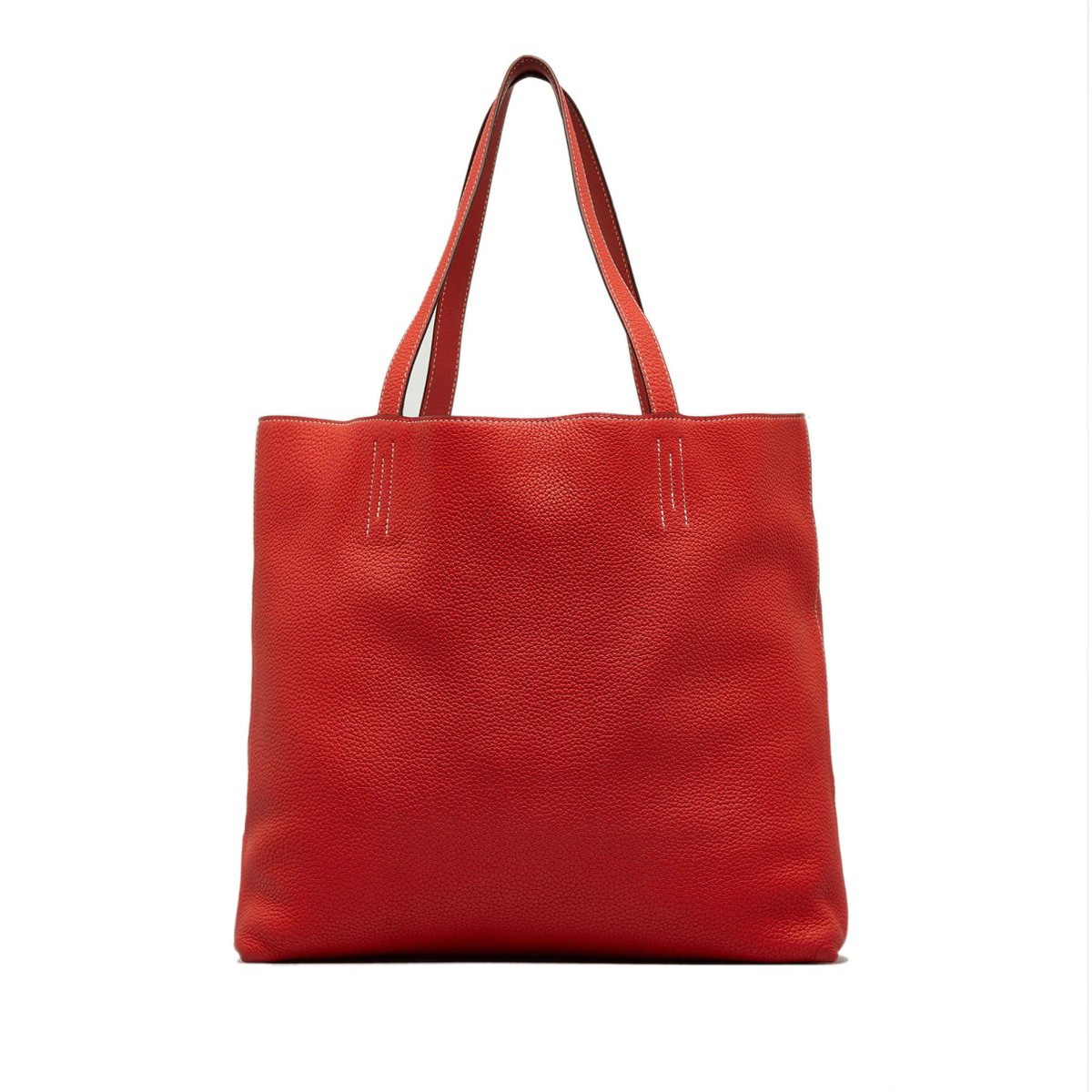 Double sens leather tote