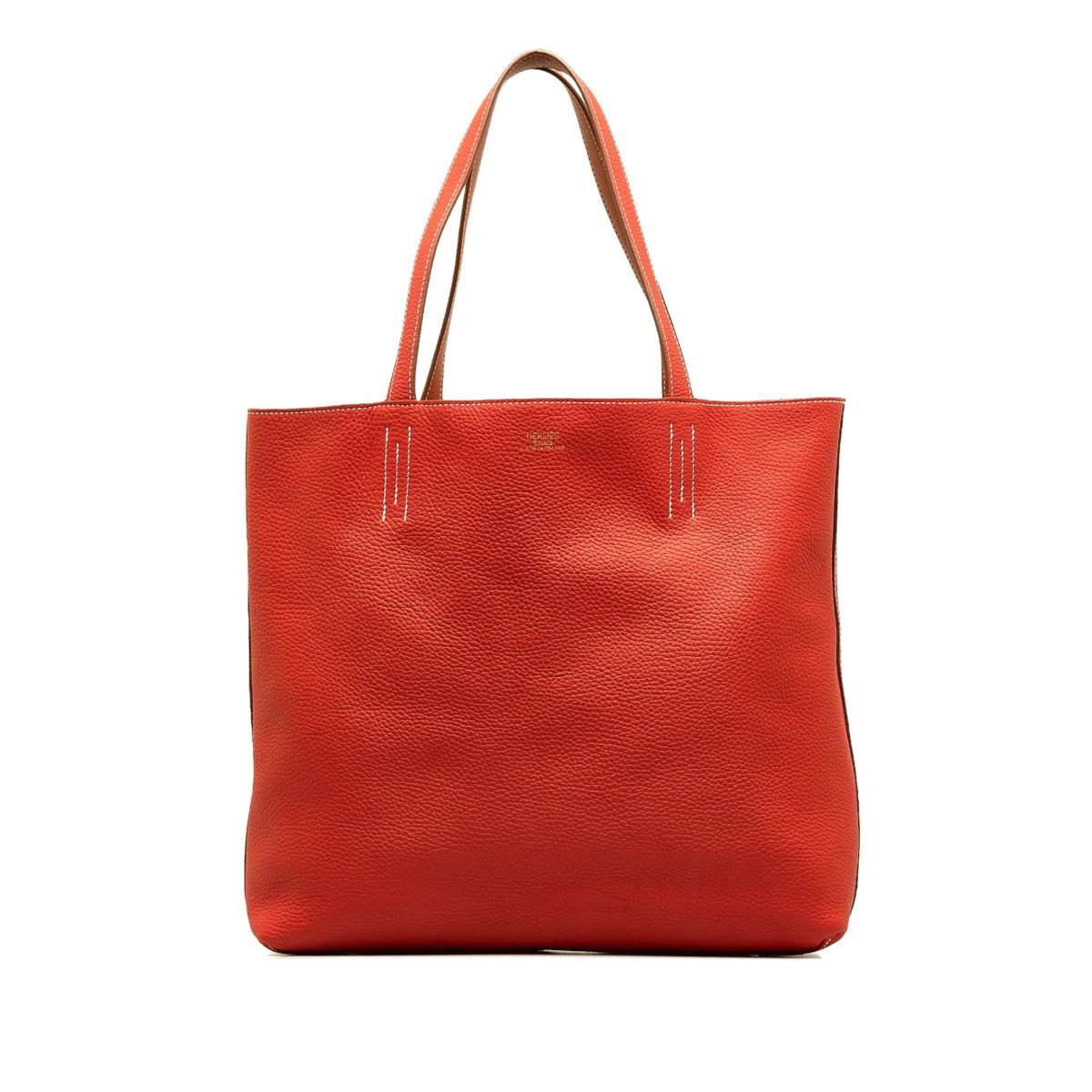 Double sens leather tote