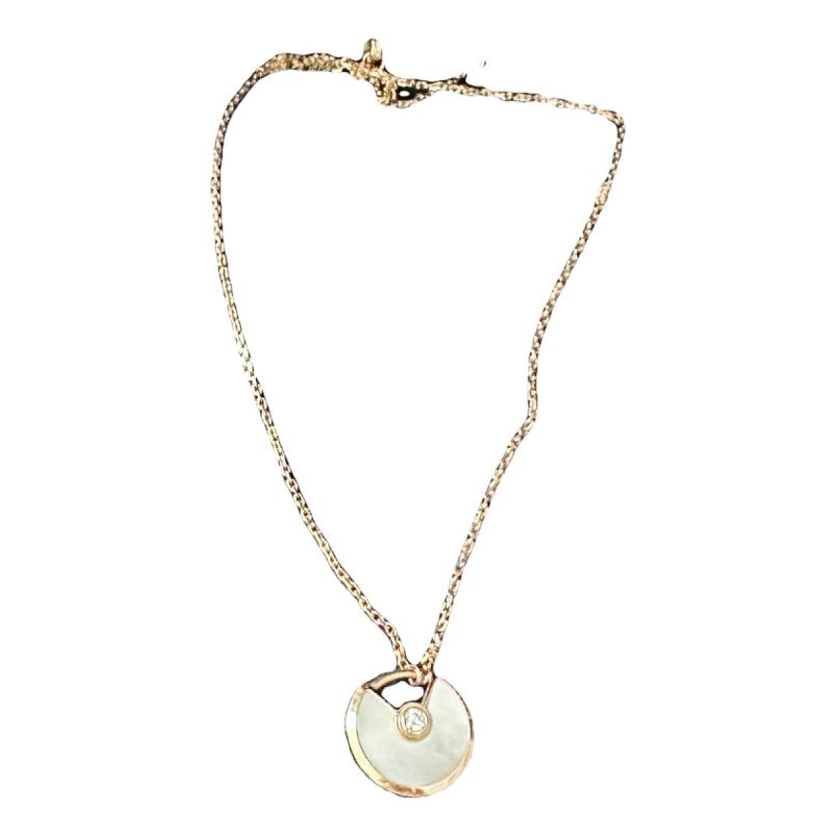 Amulette yellow gold necklace