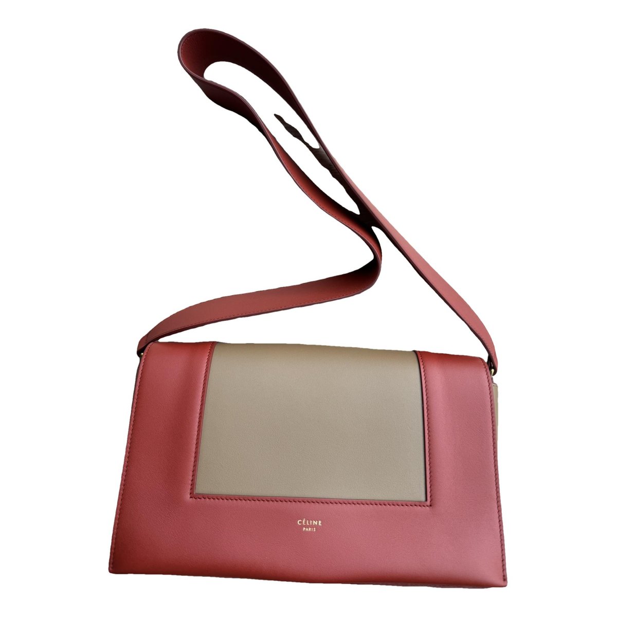 Frame leather handbag