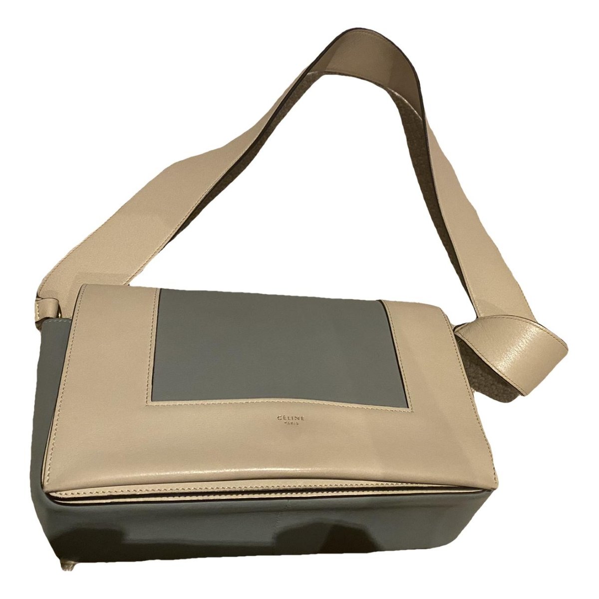 Frame leather handbag