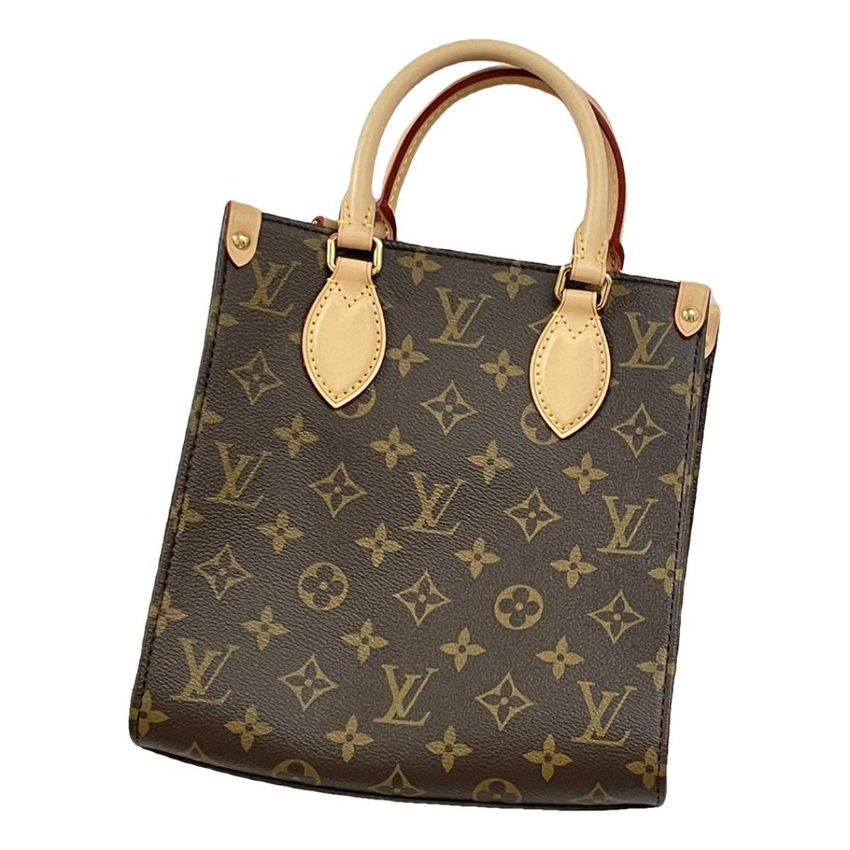 Plat leather handbag