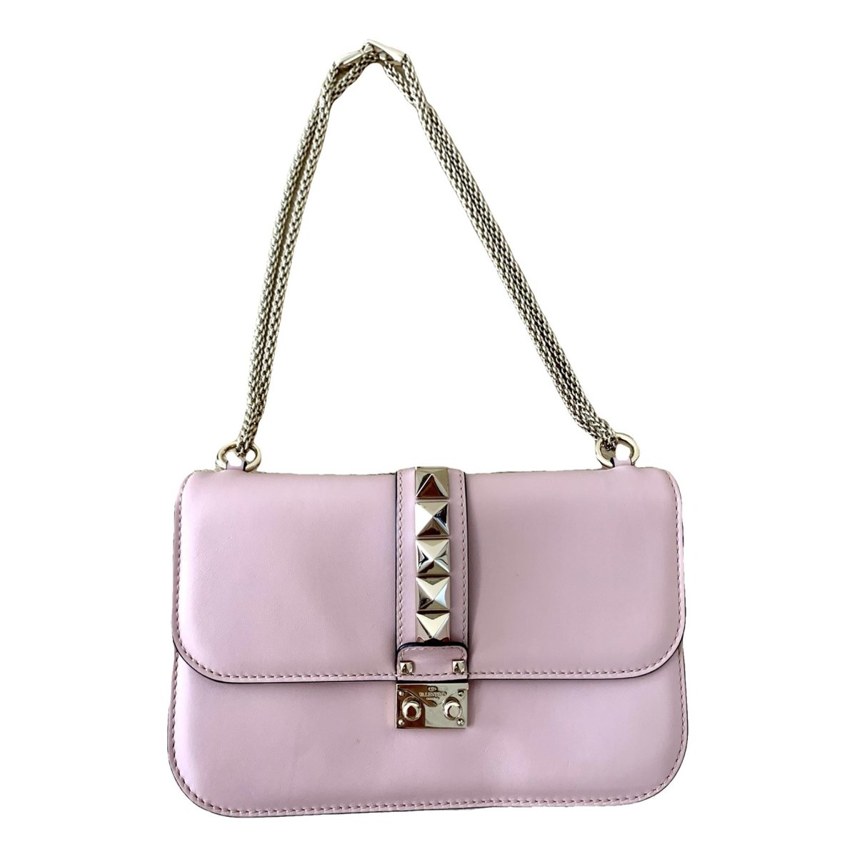 Glam Lock leather crossbody bag