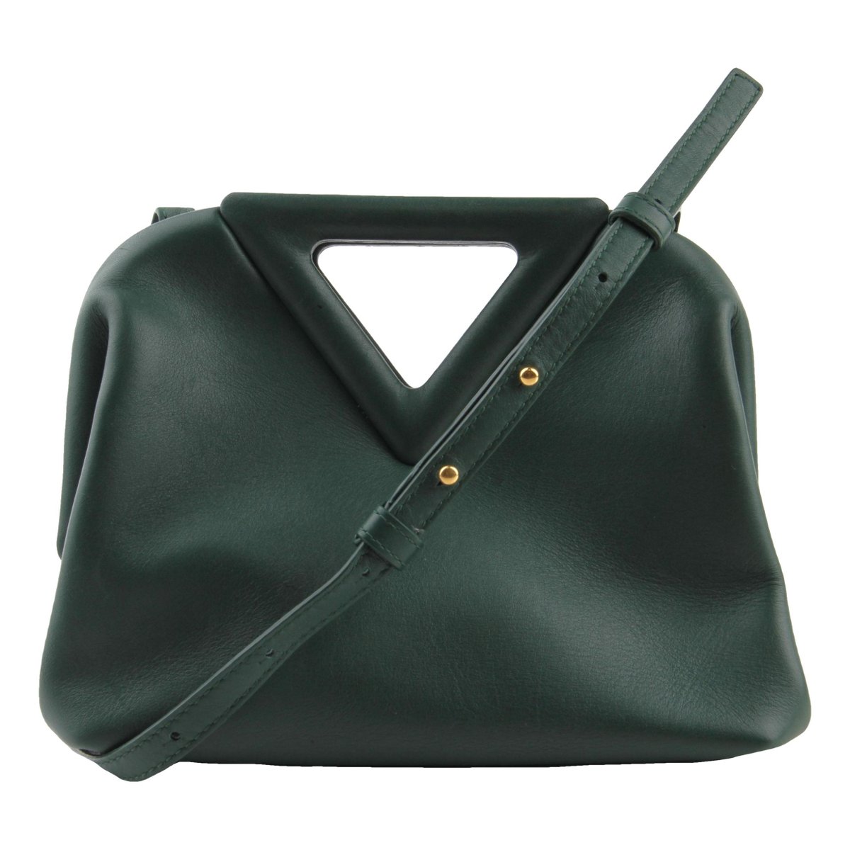 Point leather handbag
