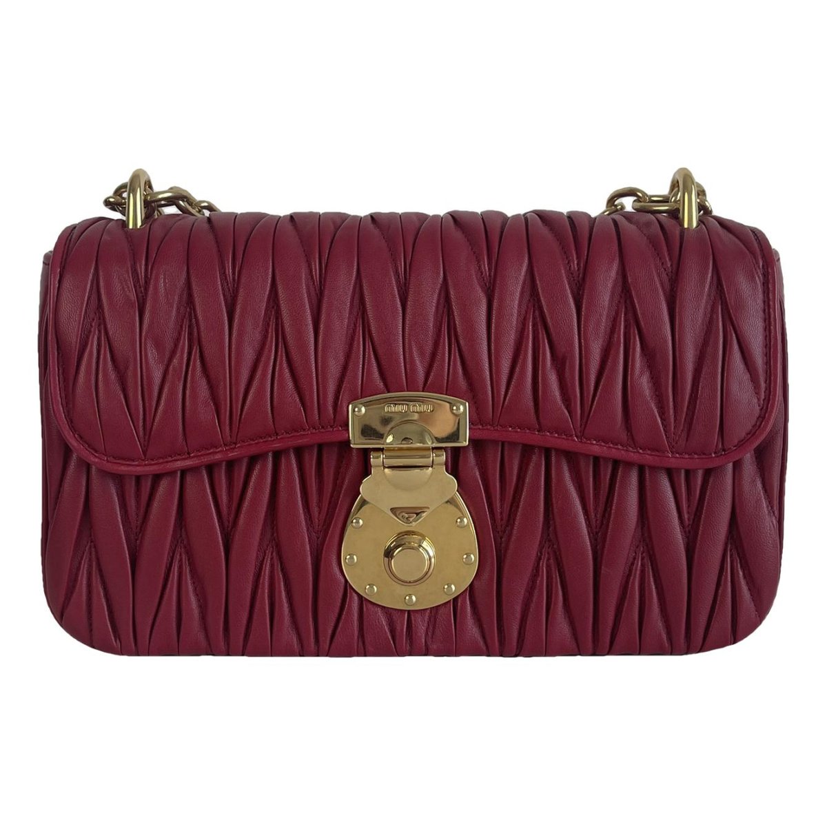 Matelassé leather handbag