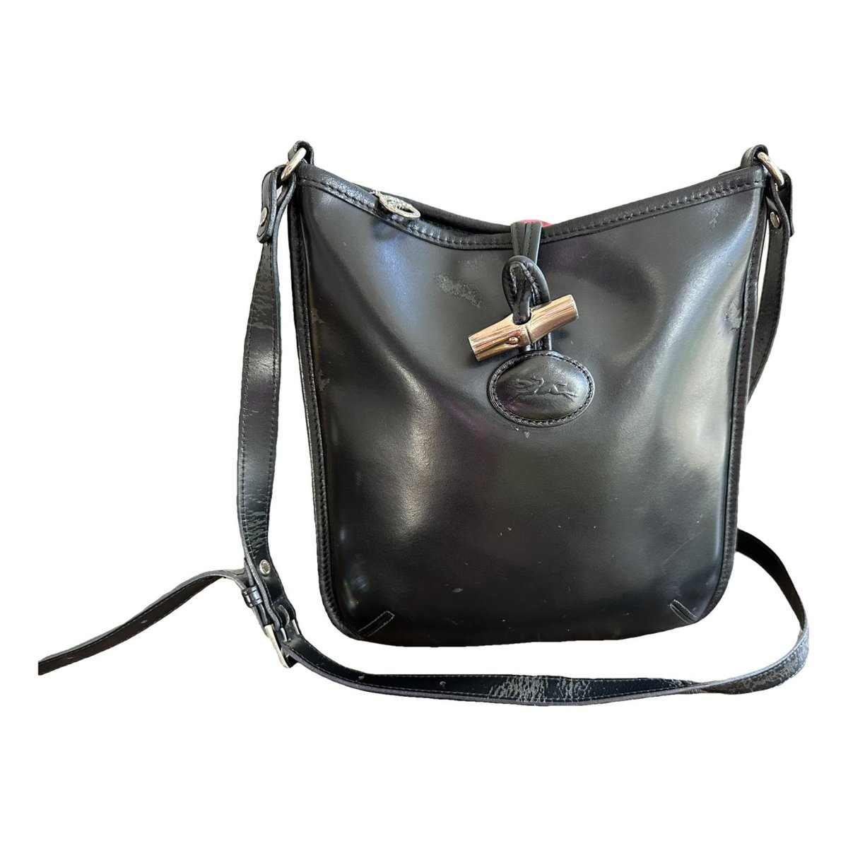Roseau patent leather crossbody bag