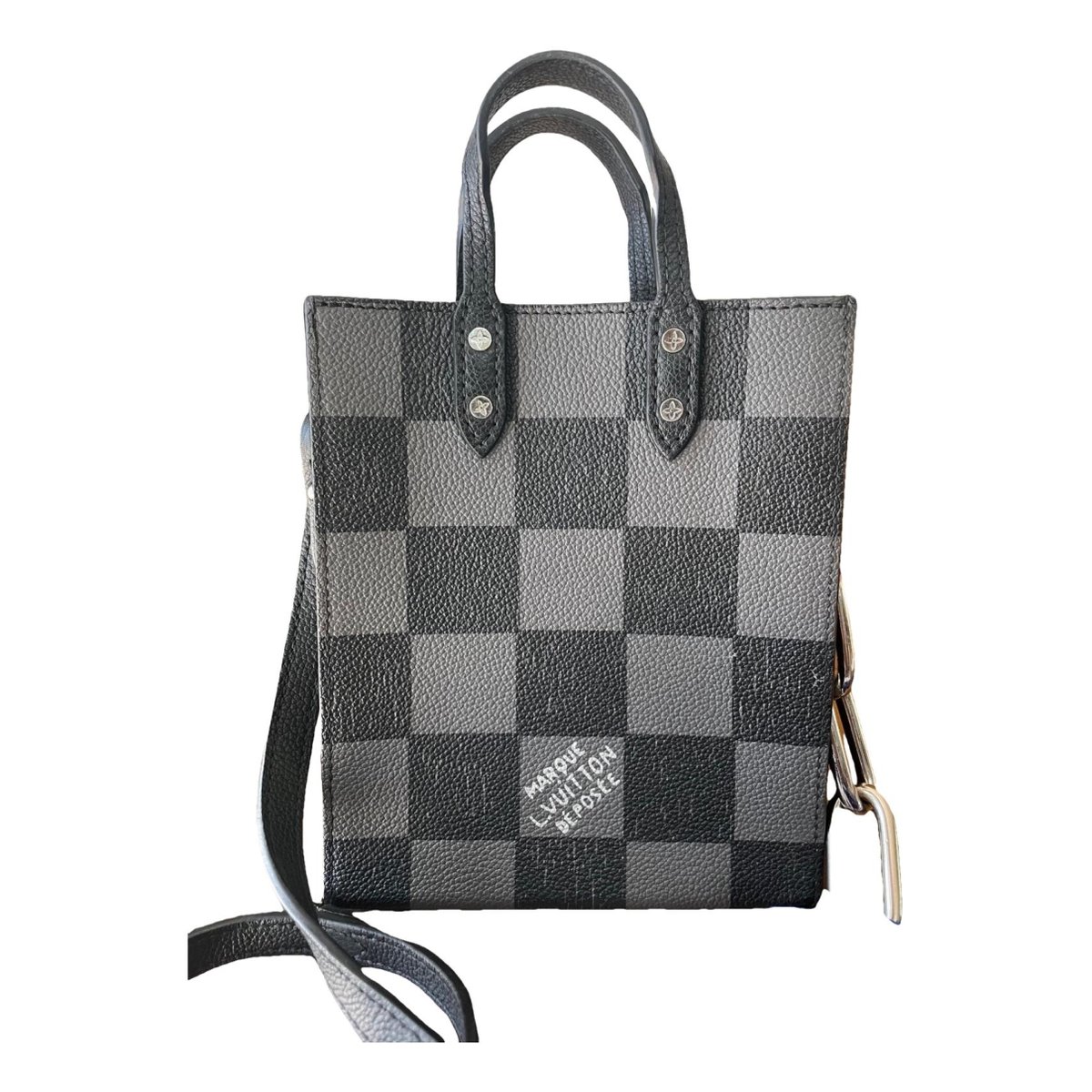 Plat leather handbag