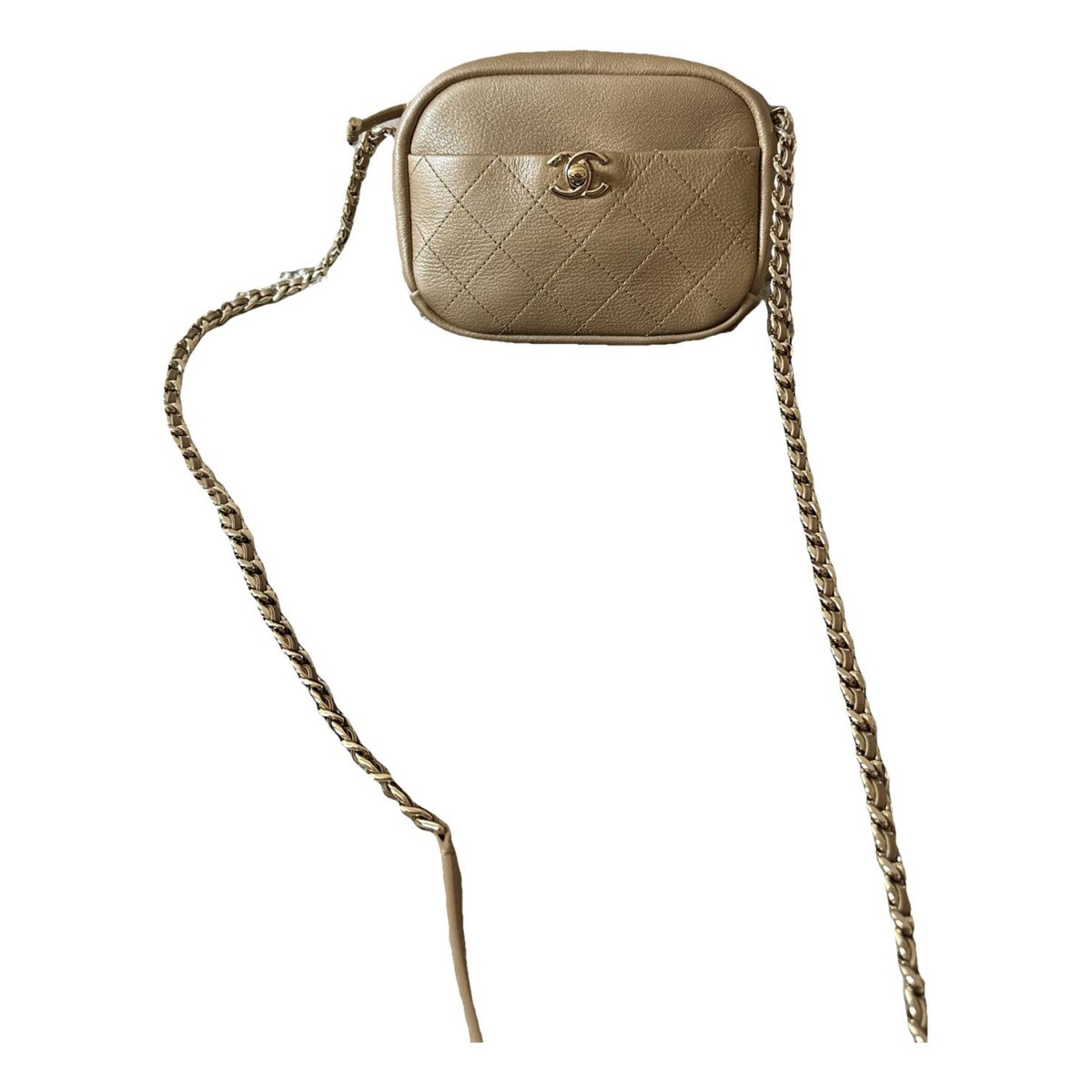 Camera leather crossbody bag
