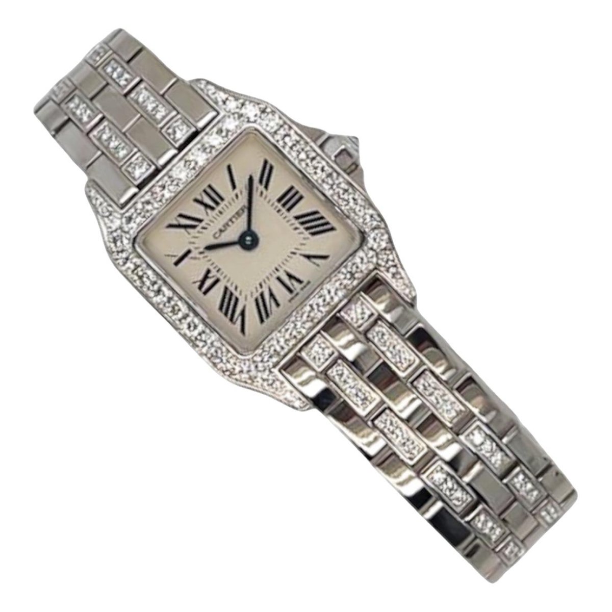 Santos Demoiselle white gold watch
