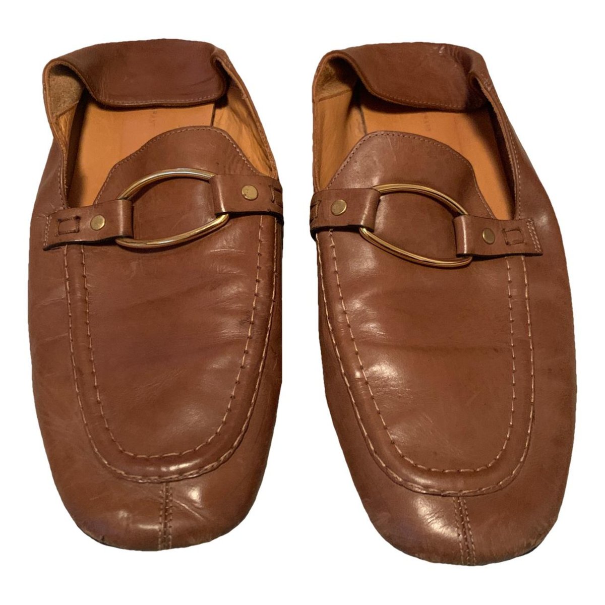 Fezzy leather flats