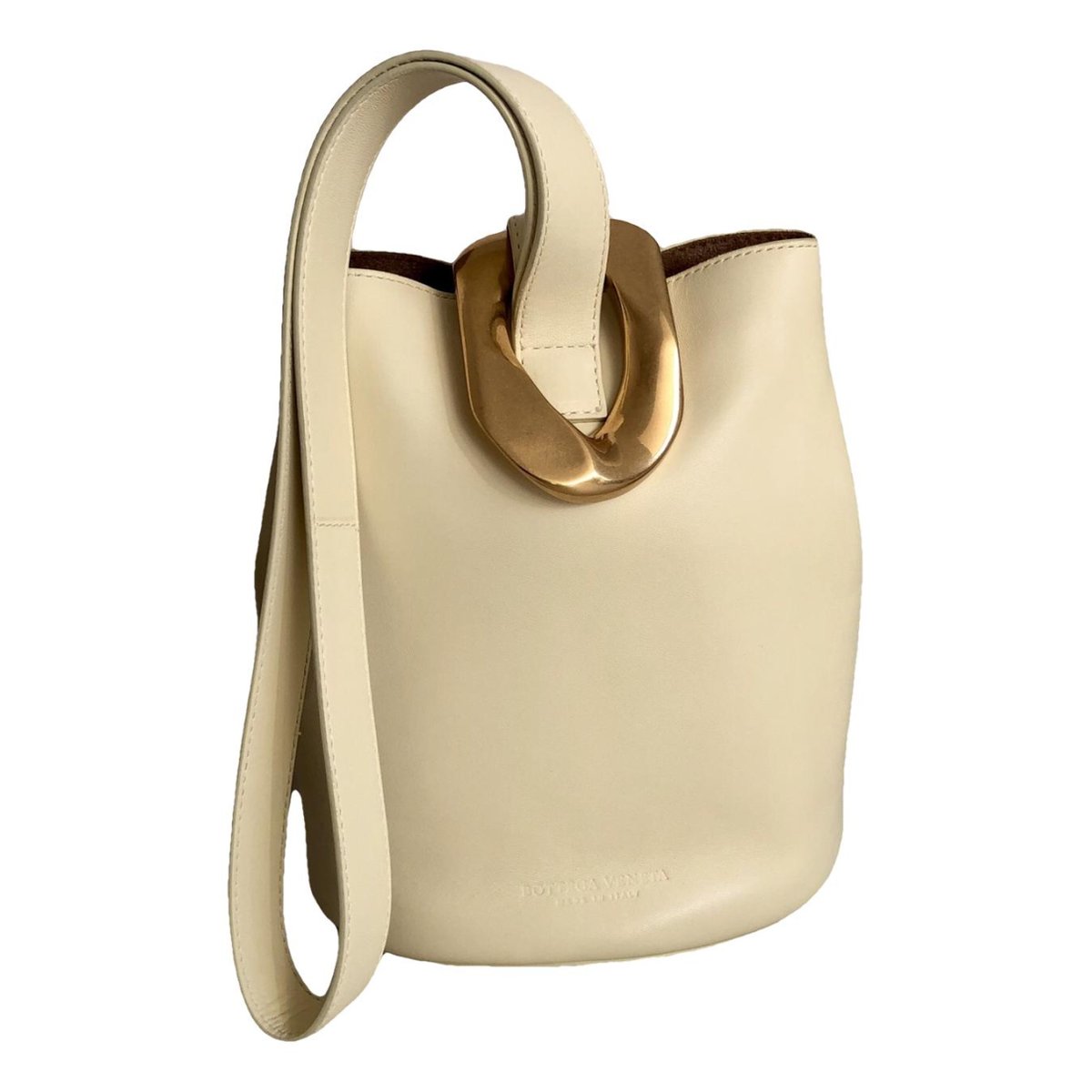 Drop leather handbag