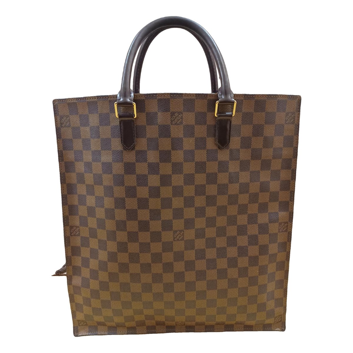 Plat leather handbag