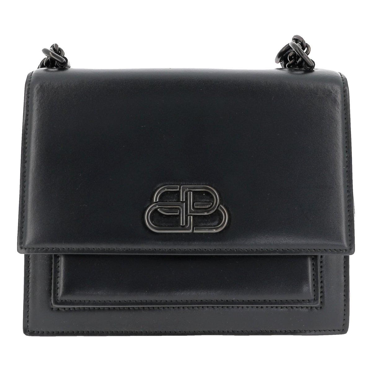 Sharp leather crossbody bag