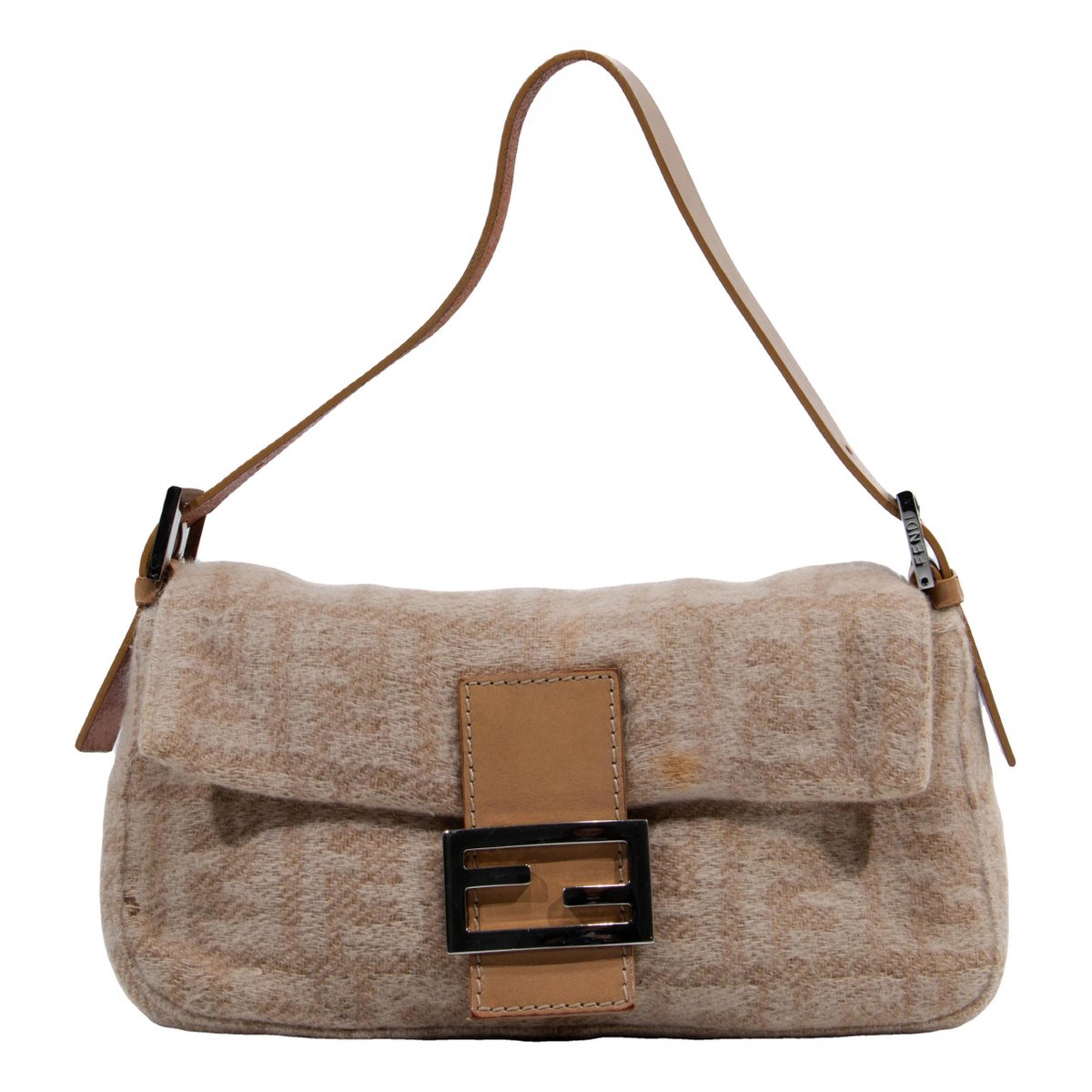 Baguette wool handbag