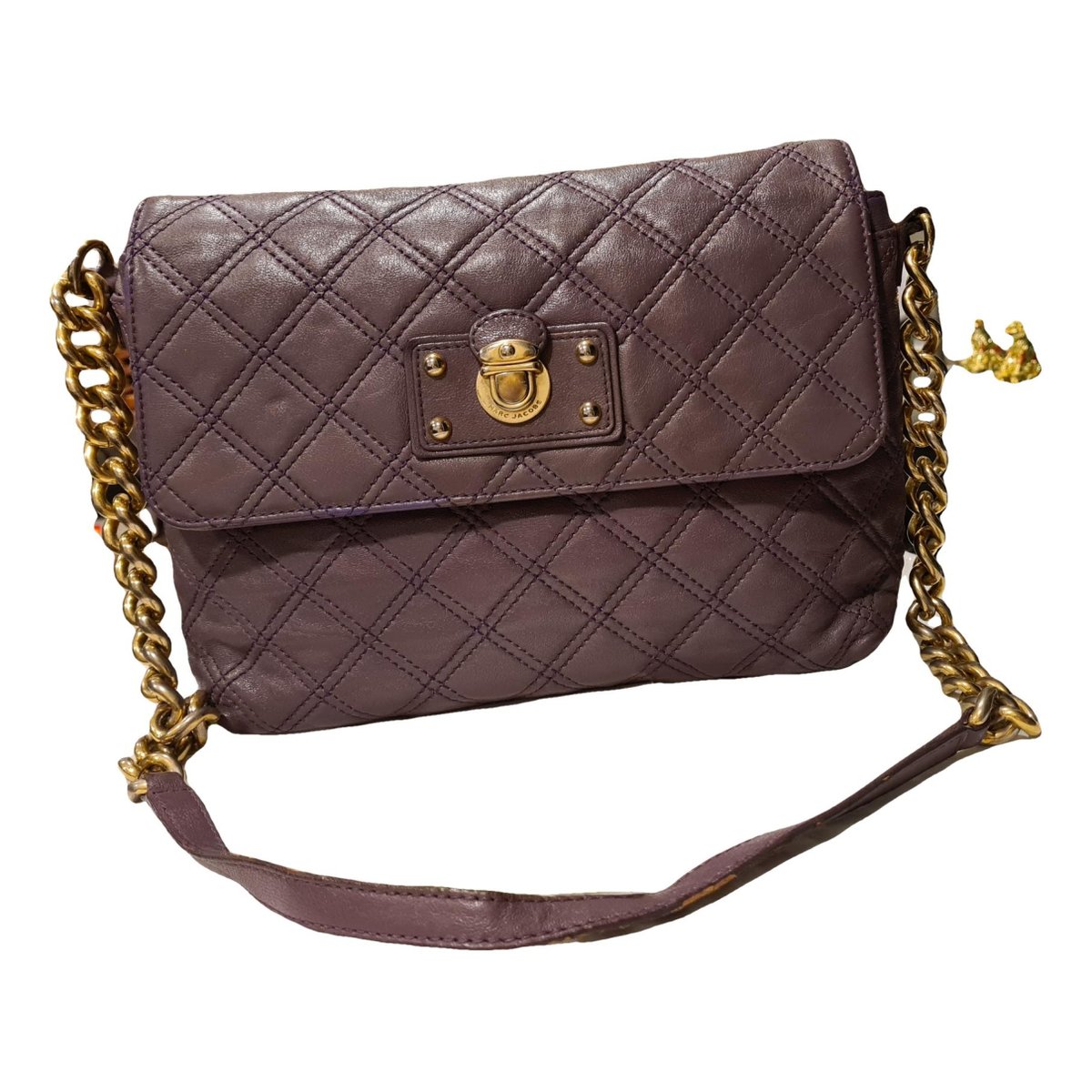 Single leather handbag