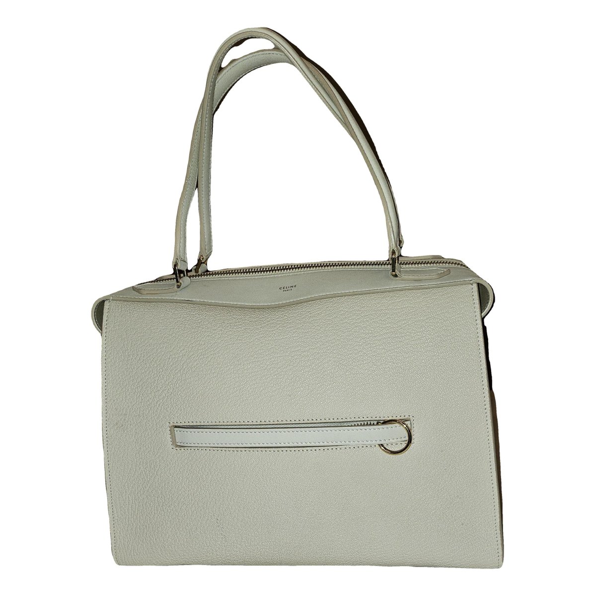 Ring leather handbag