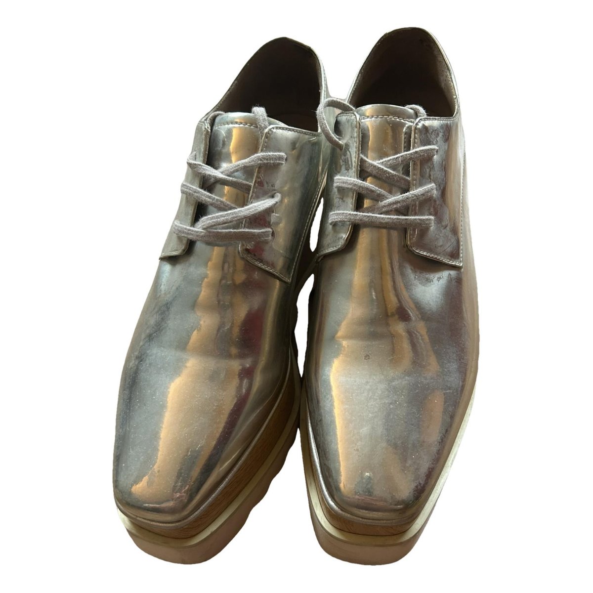 Elyse patent leather lace ups