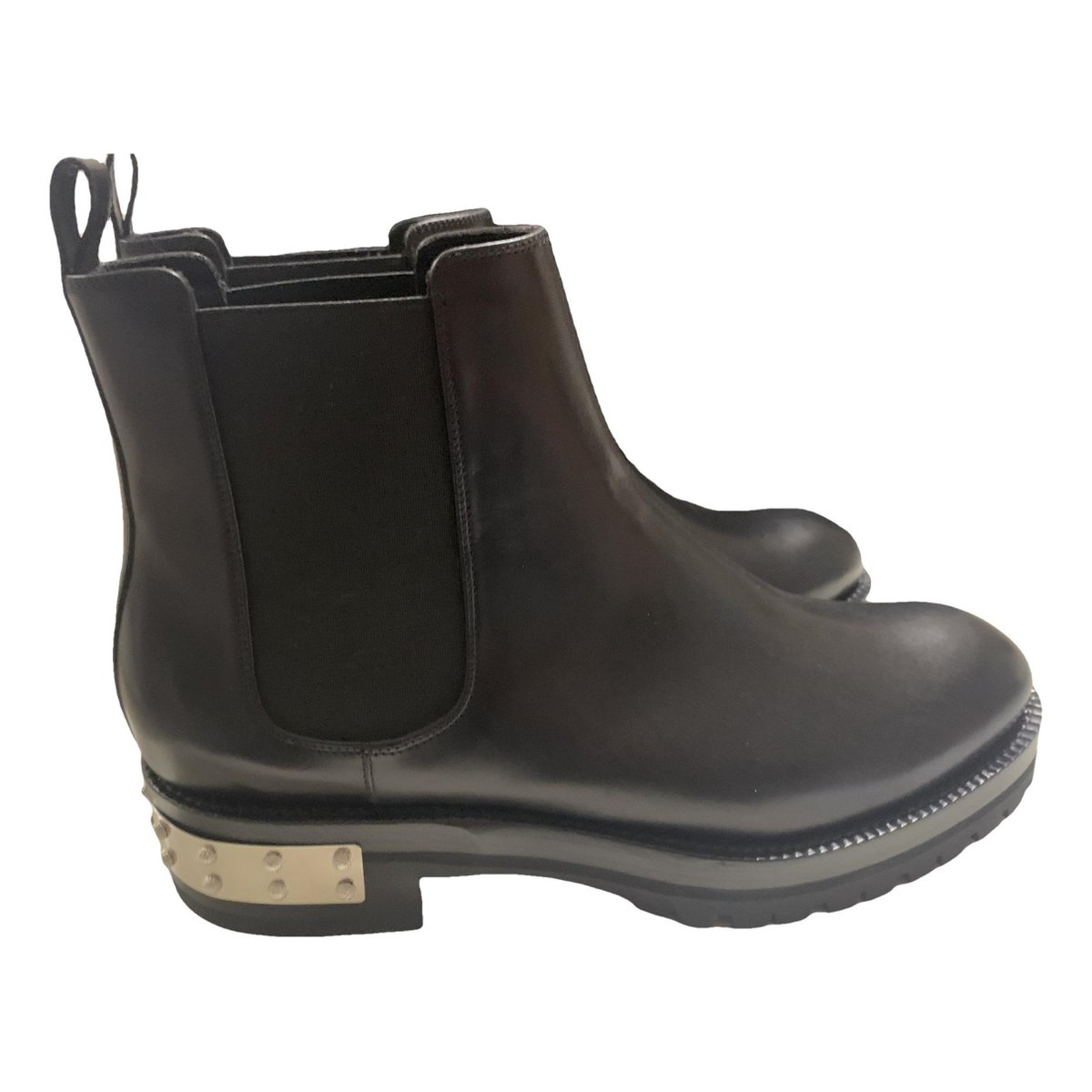 Hybrid leather ankle boots