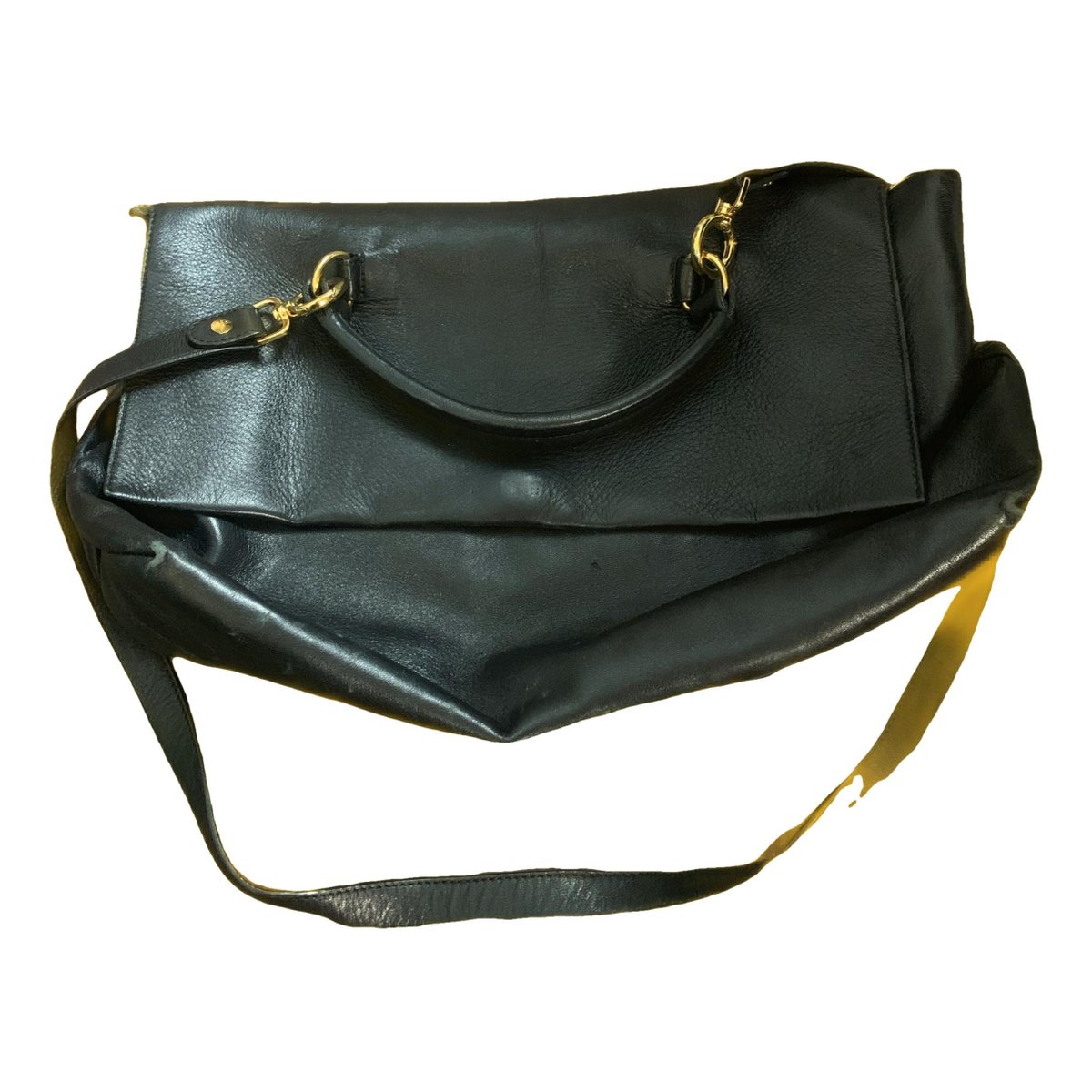 Trunk leather crossbody bag