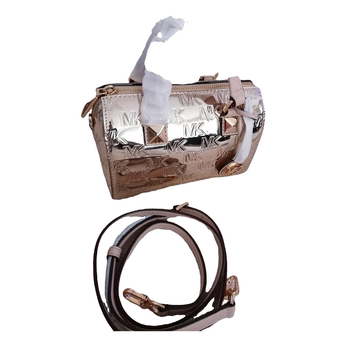 Grayson Barrel patent leather handbag