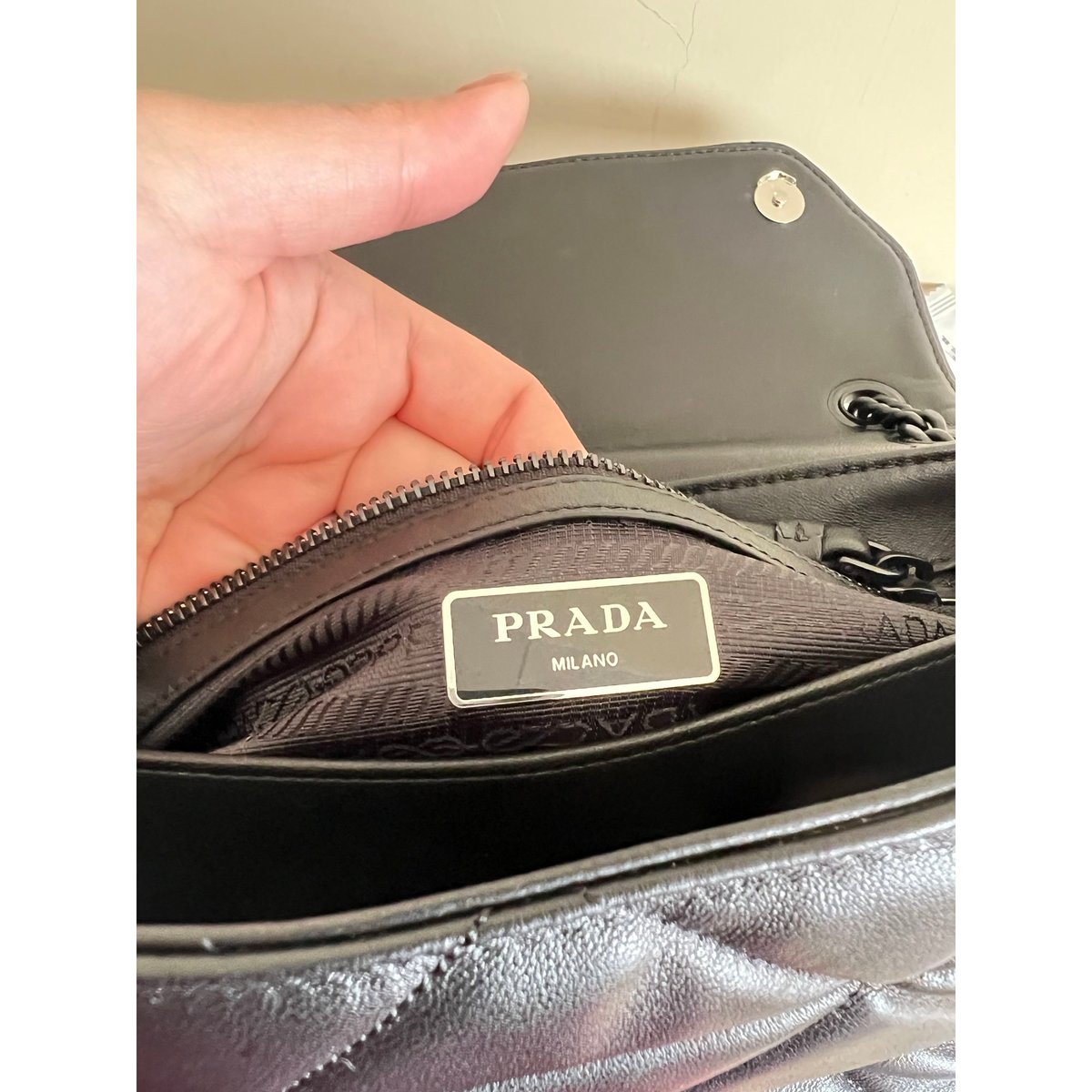Spectrum leather handbag