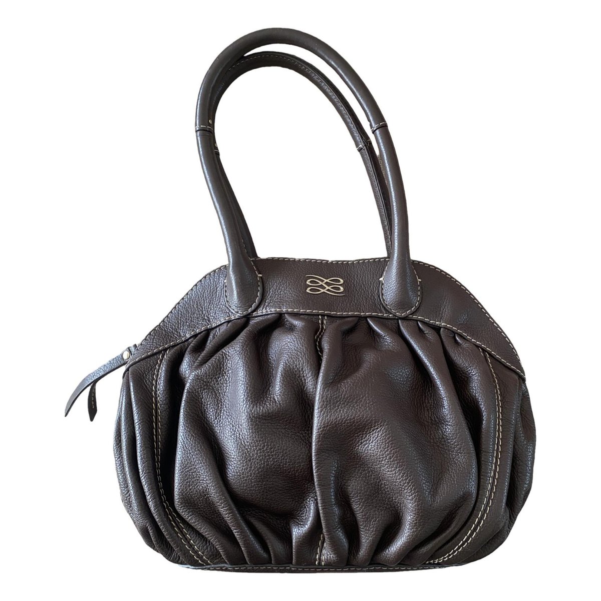 Gousset leather handbag