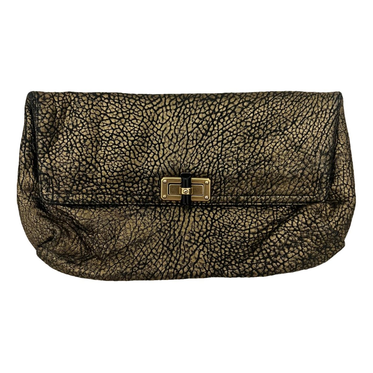 Happy leather clutch bag