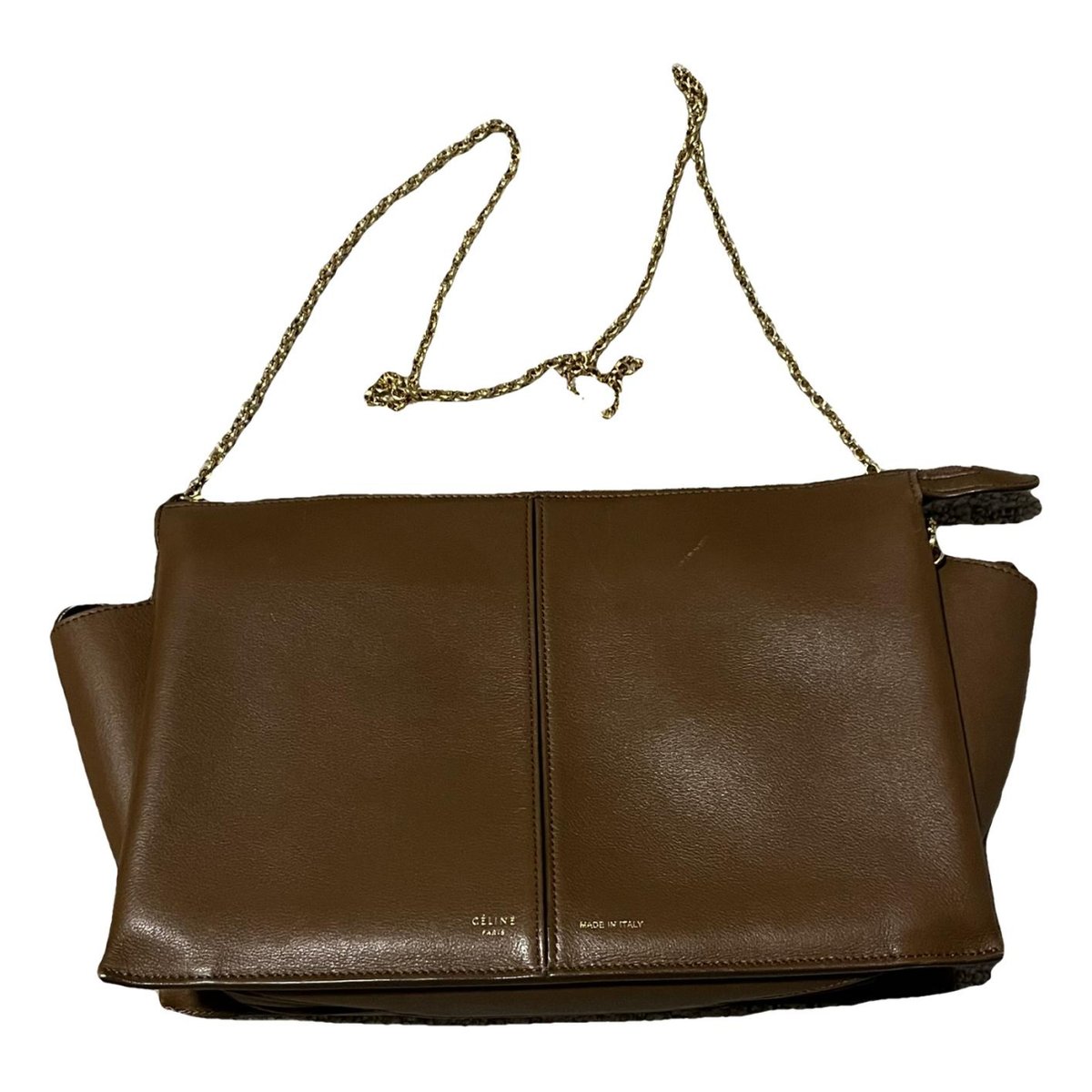 Tri-Fold leather handbag