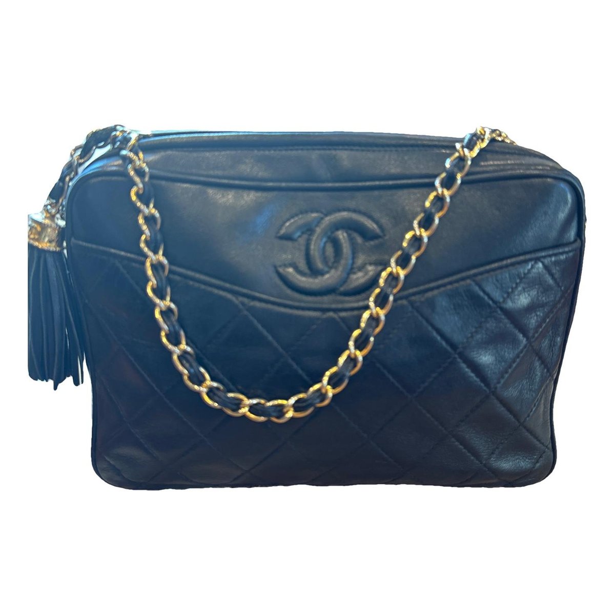Camera leather crossbody bag