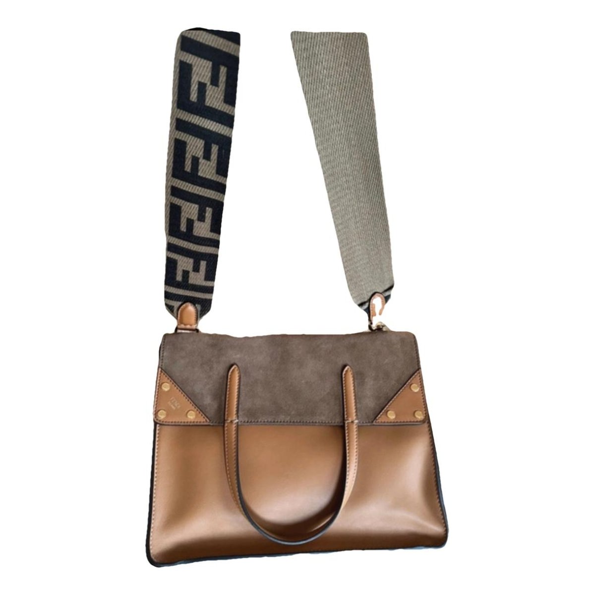 Flip leather handbag