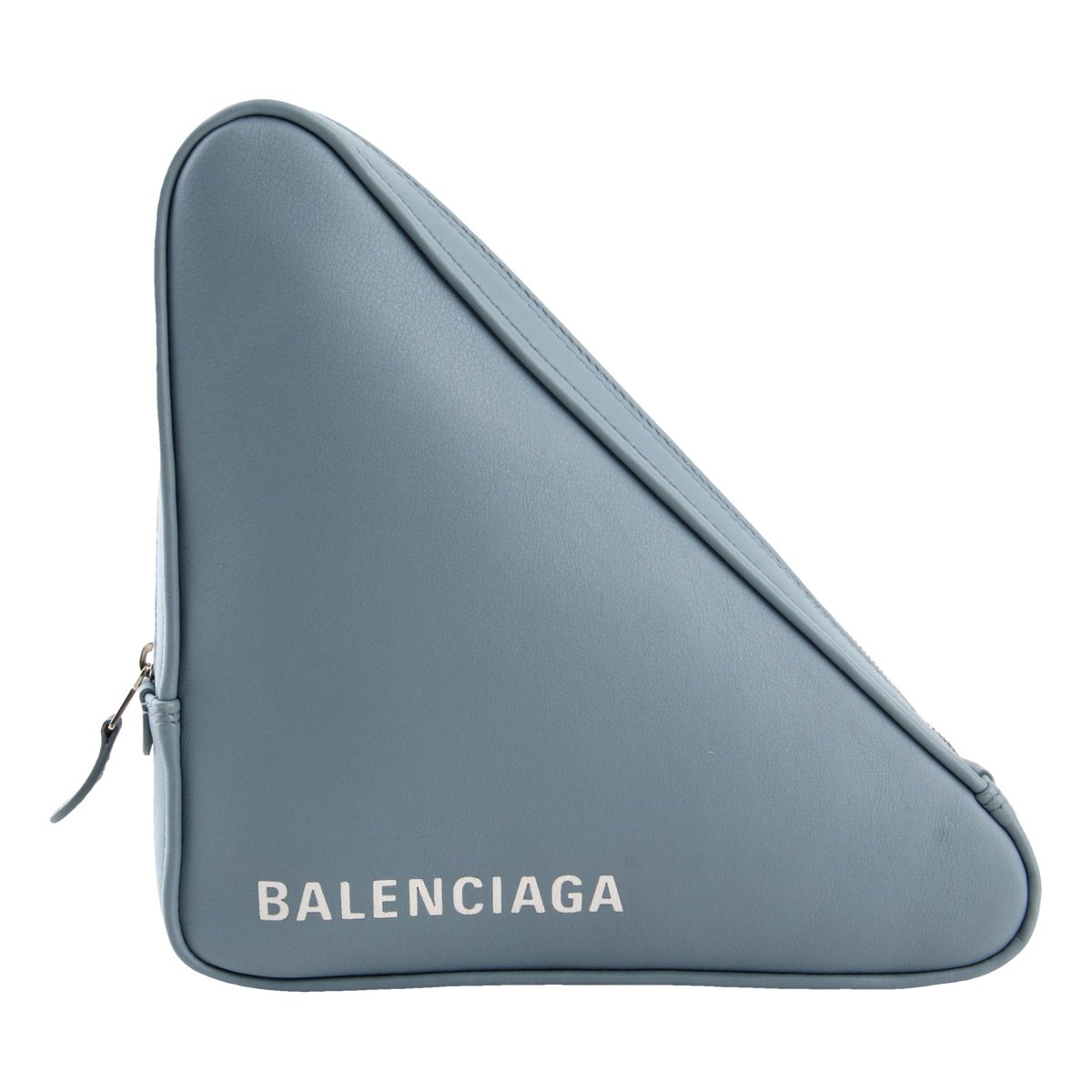 Triangle leather clutch bag