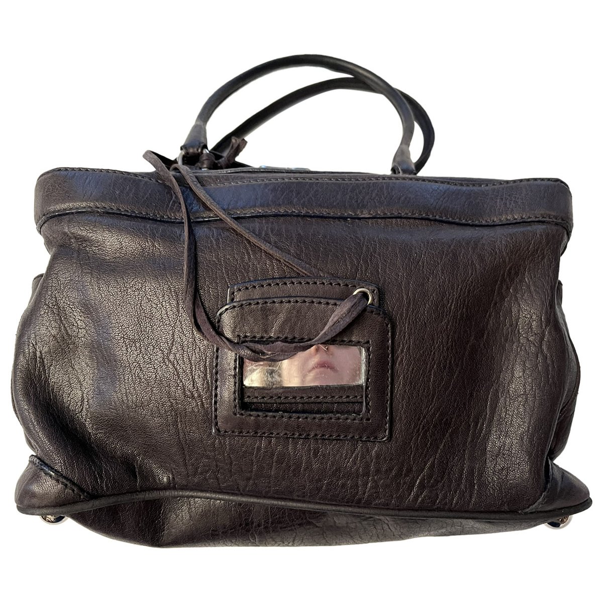 Classic Metalic leather handbag