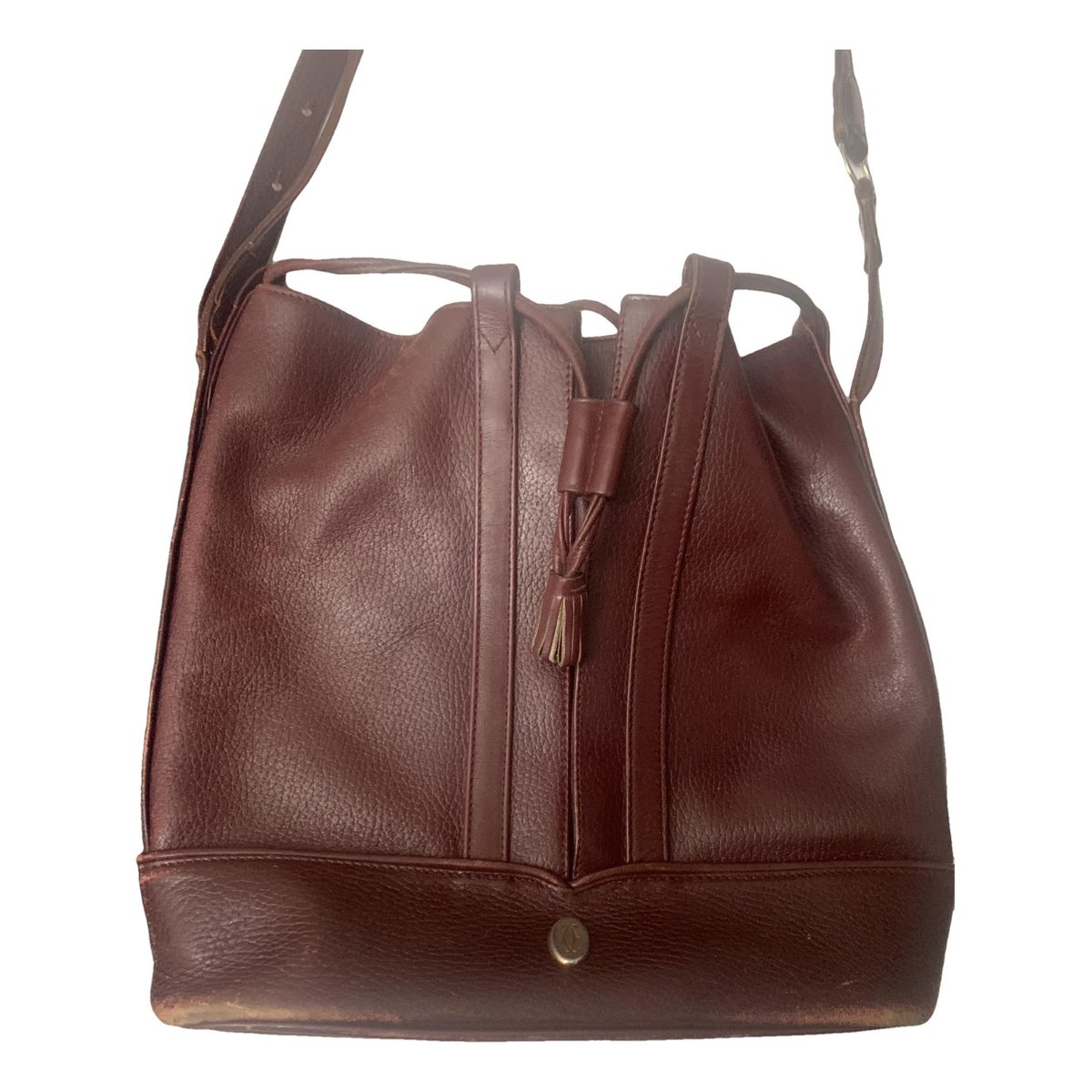Seau leather crossbody bag