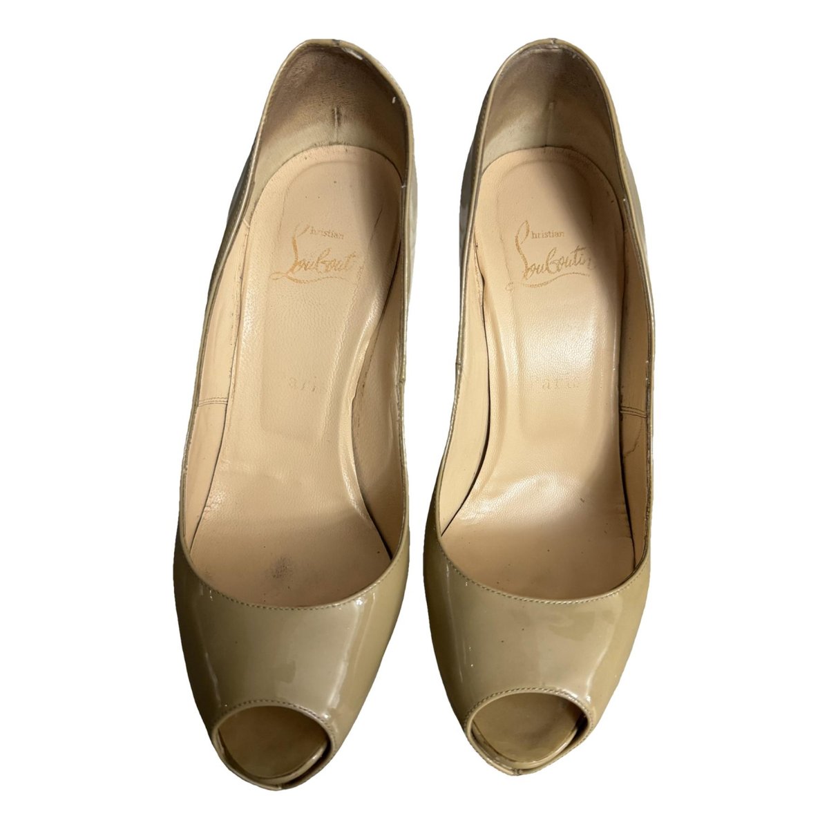 Lady Peep leather heels