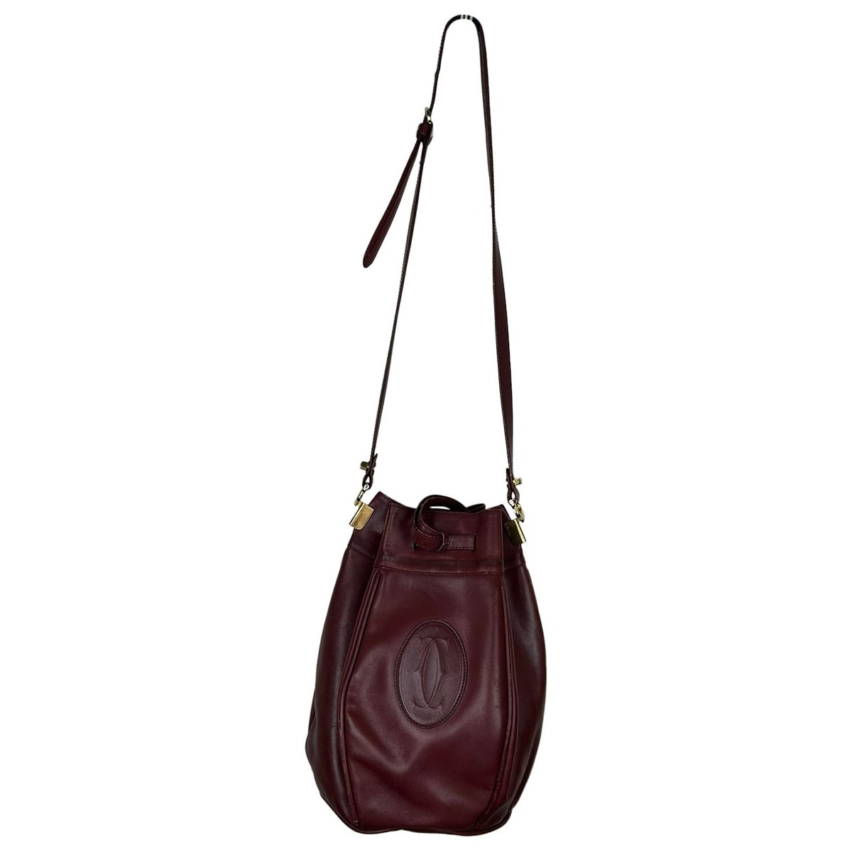 C leather clutch bag