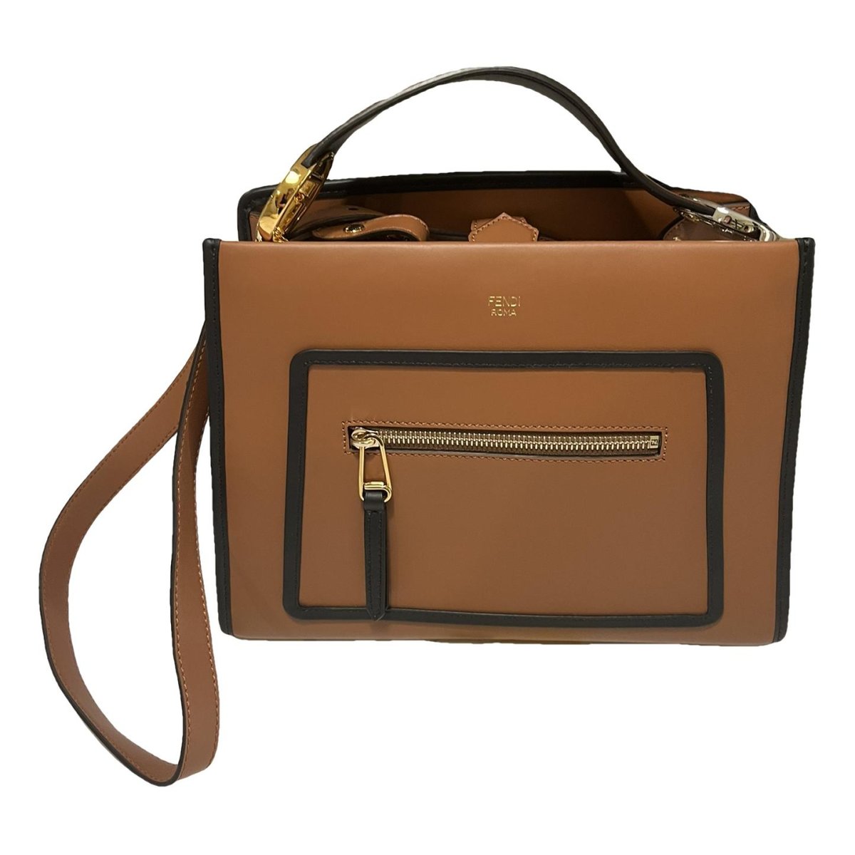 Runaway leather handbag
