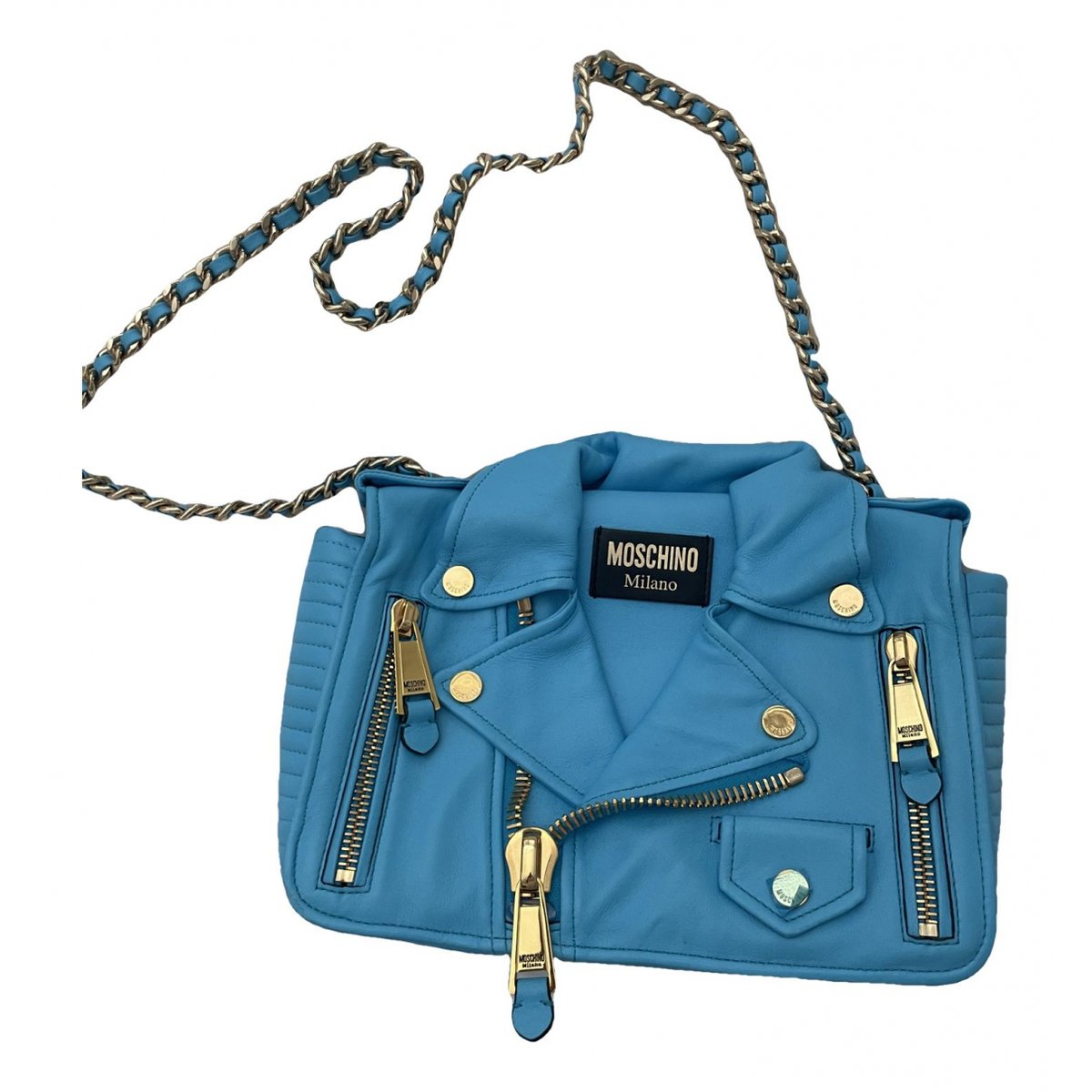 Biker leather crossbody bag