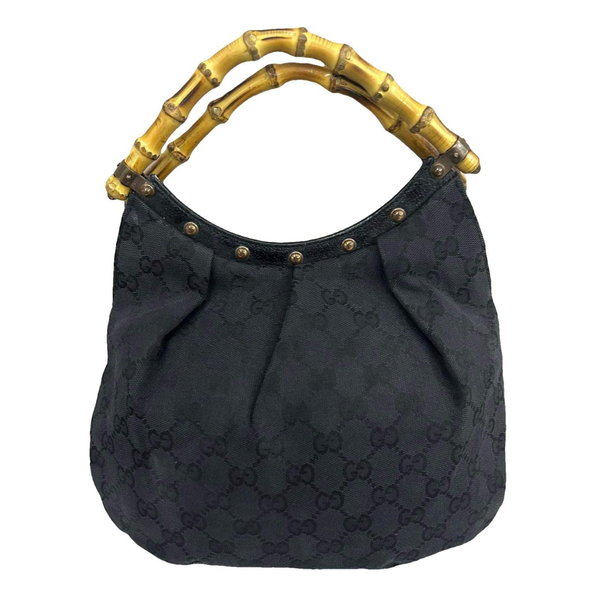 Vintage Bamboo Hobo cloth handbag