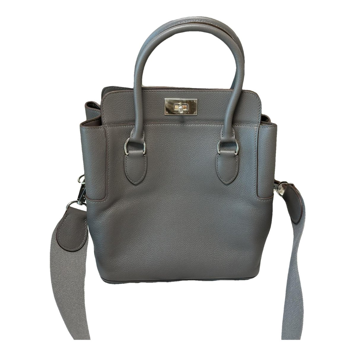 Toolbox leather handbag