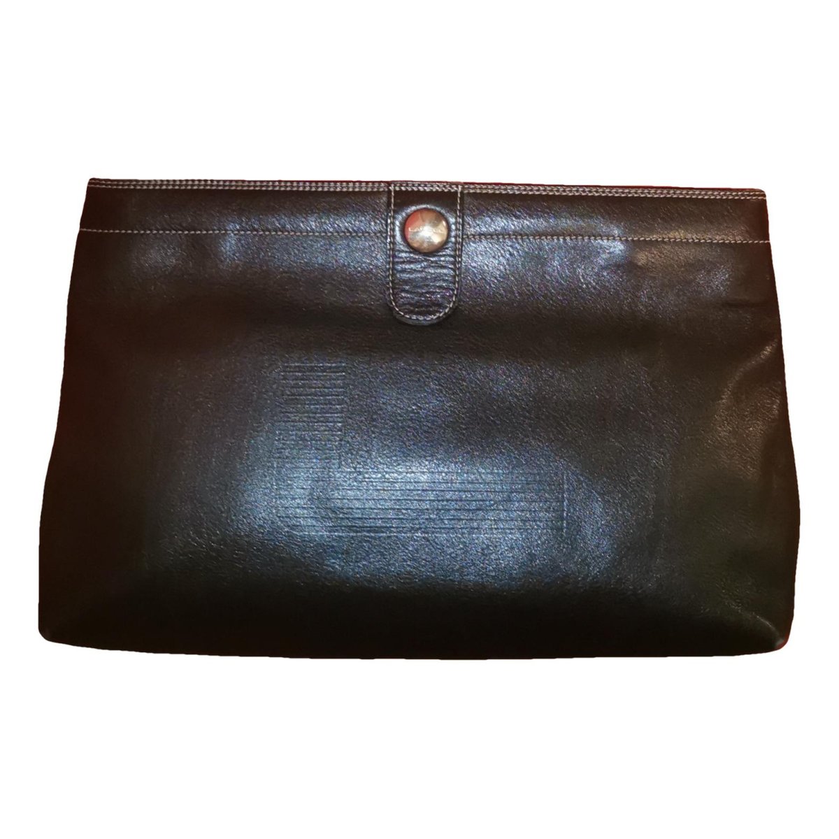 Lettrines leather clutch bag