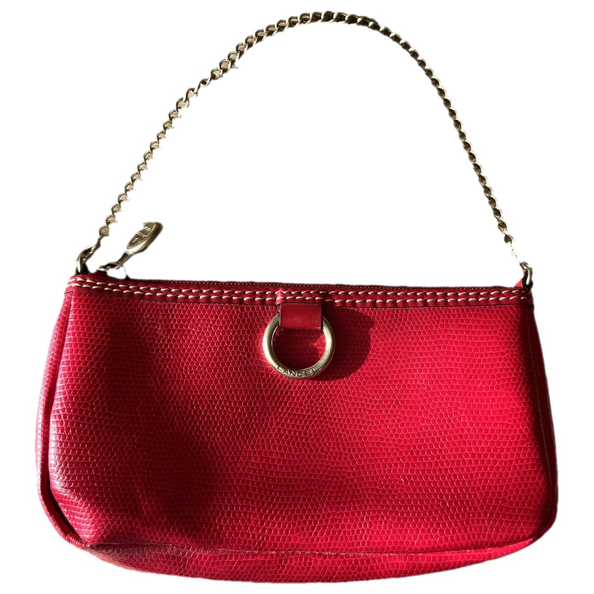 Lettrines leather clutch bag