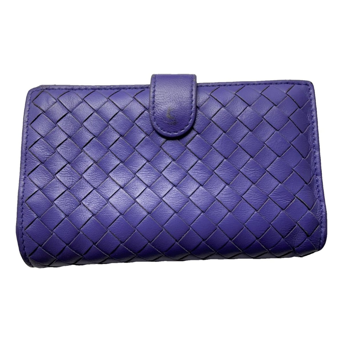 Intrecciato leather wallet