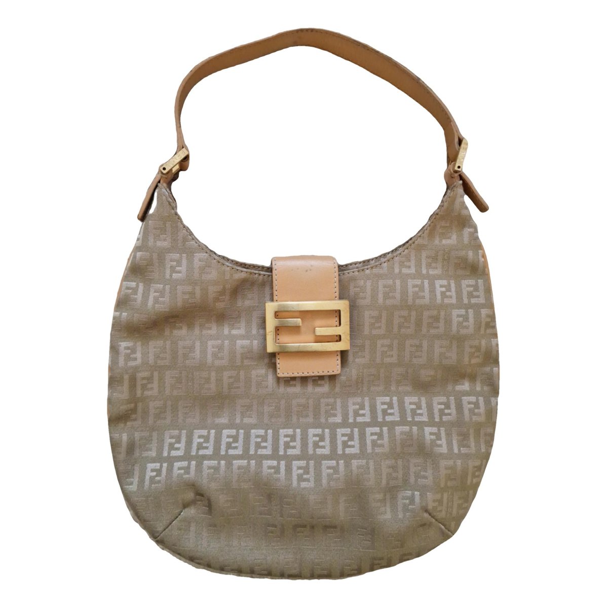 Croissant Vintage cloth handbag