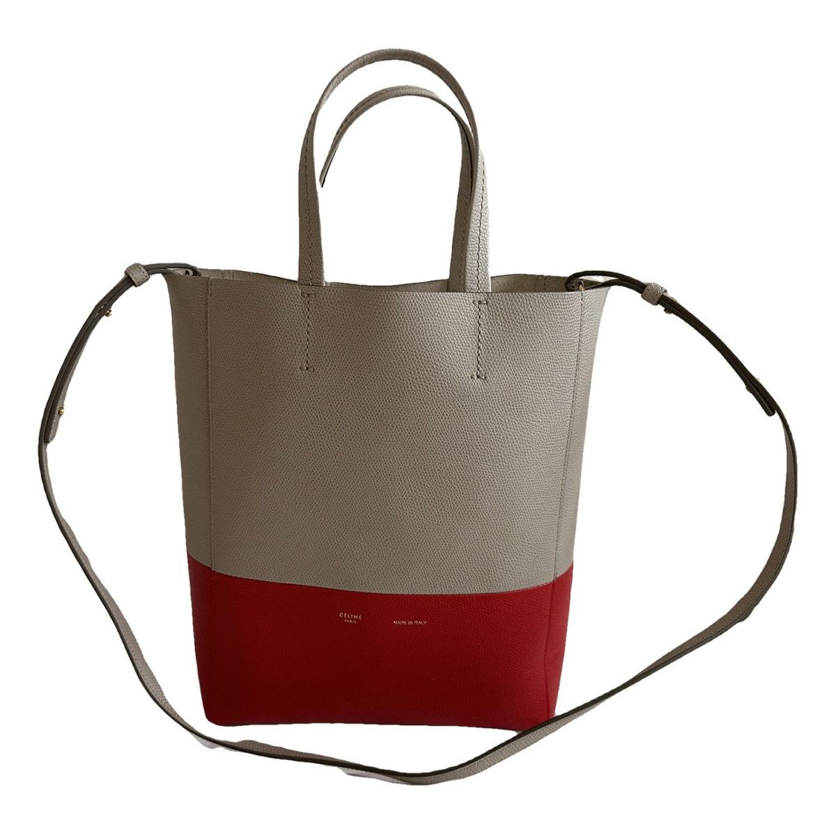 Cabas Vertical leather handbag