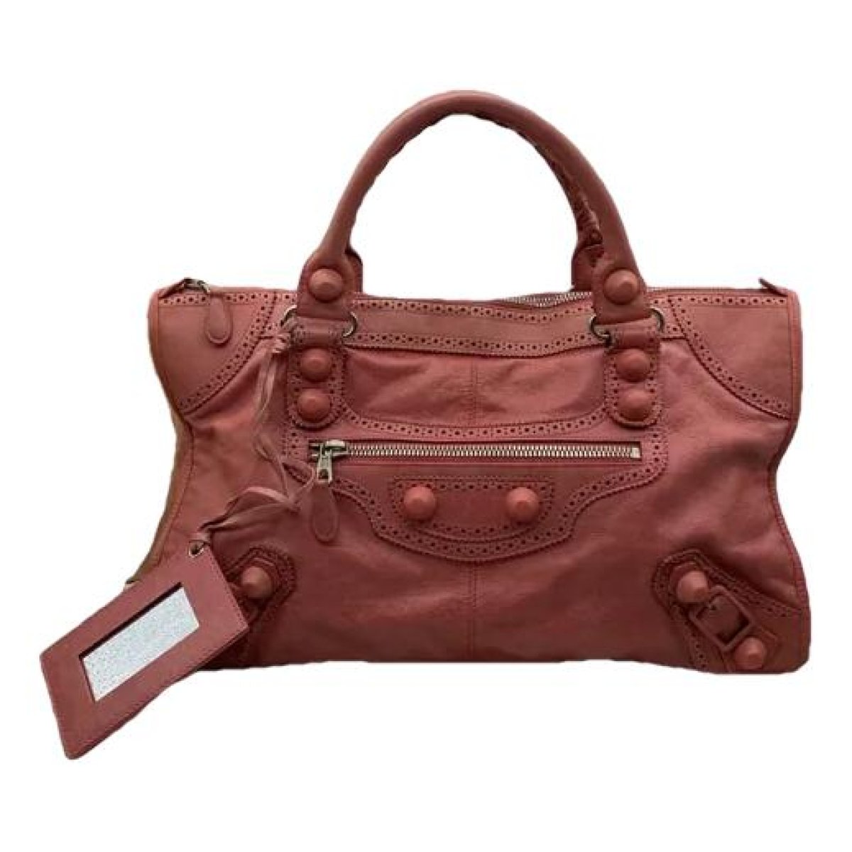 Work leather handbag